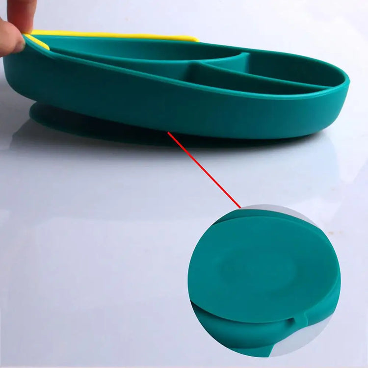 Toddler Plate Set Cartoon Kids Plates And Utensils Set Toddler Feeding Tableware Including Plate Bibs Spoon And Fork For Boys