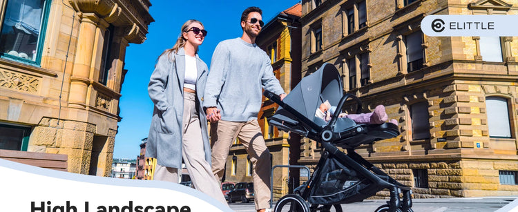 EMU Reversible Baby Stroller with Reversible Seat Full-Size Infant Stroller with Full Recline Cockpit Compact Foldable Pram Carr