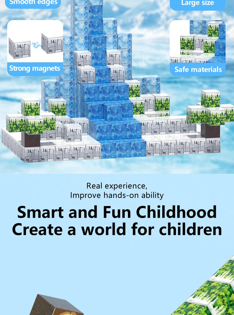 105PCS Magnetic Building Blocks for Kids – Creative STEM Educational Construction Set | Safe Sensory Toys for Ages 3+