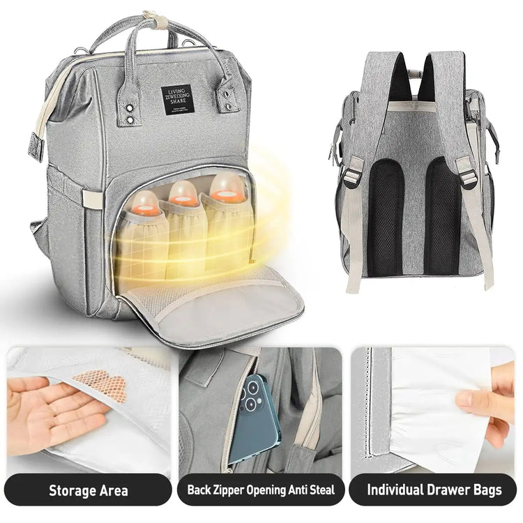 Nappy Backpack Bag Mummy Large Capacity Bag Mom Baby Multi-Function Waterproof Outdoor Travel Diaper Bags