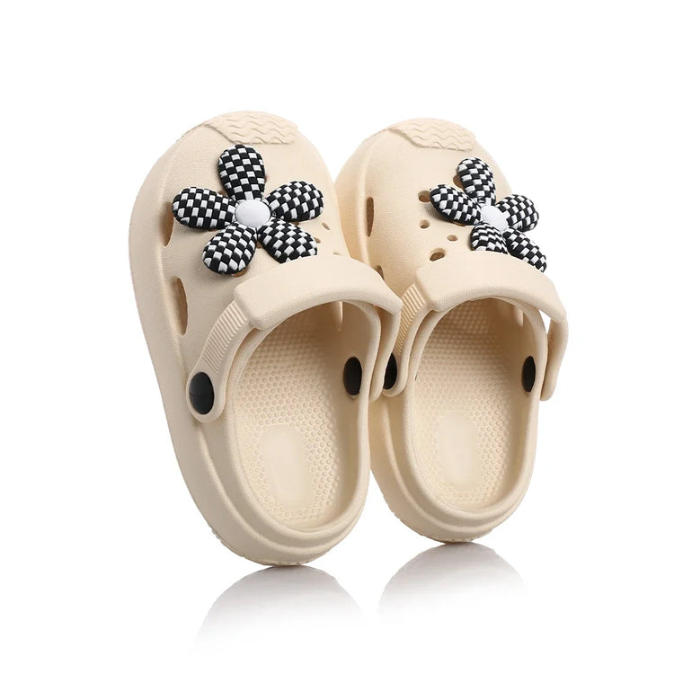 New Summer Kids Beach Slippers – Soft Anti-Slip Flower Garden Sandals for Boys & Girls, Lightweight Breathable Outdoor Shoes