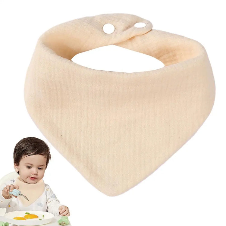 Toddler Bandana Bibs Absorbent Cotton Triangle Teething Bib Toddle Drooling Bibs Solid Color Toddler Drool Bibs for Feeding
