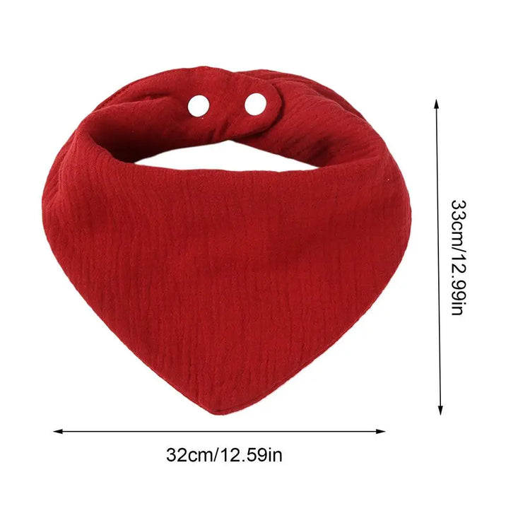 Toddler Bandana Bibs Absorbent Cotton Triangle Teething Bib Toddle Drooling Bibs Solid Color Toddler Drool Bibs for Feeding
