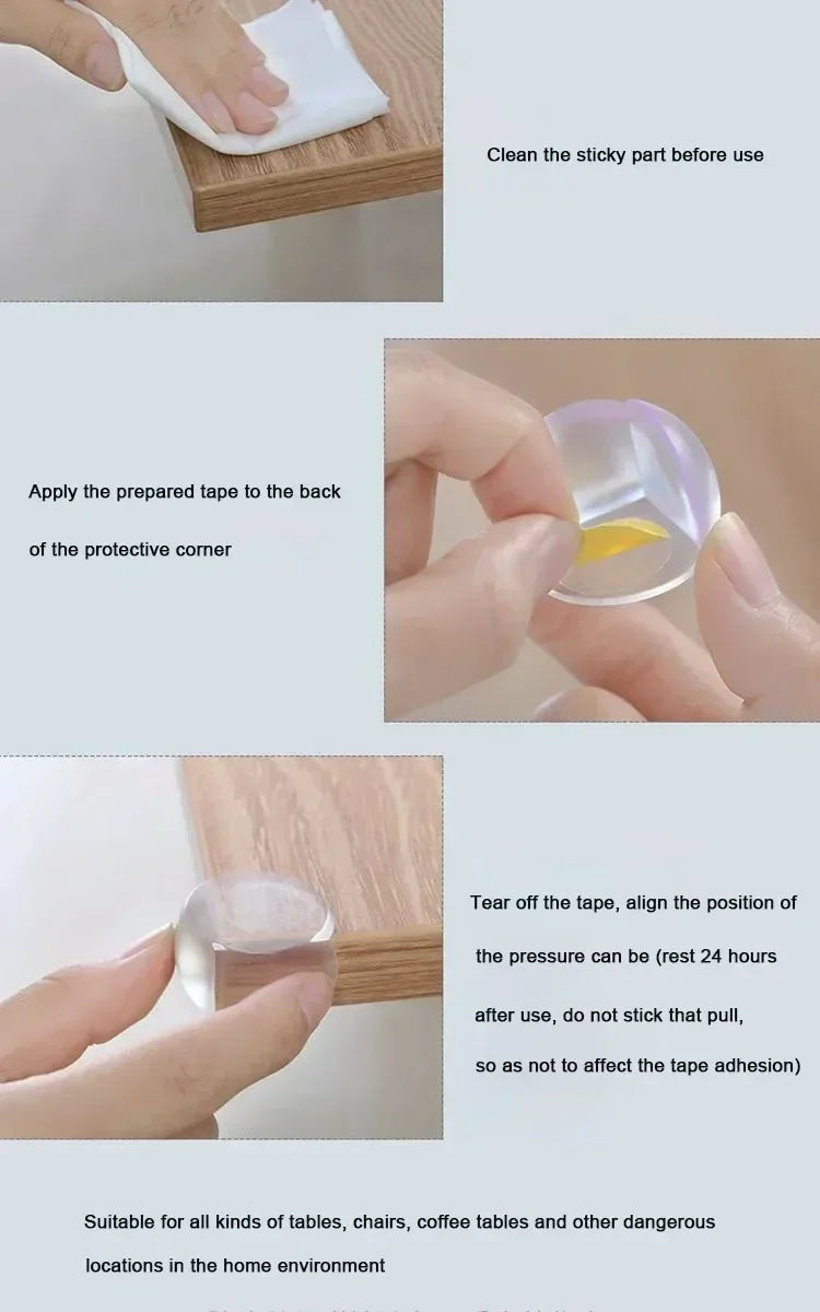 4pcs/10pcs Baby Safety Silicone Table Corner & Edge Guards – Anti-Collision Protection Cover for Furniture & Electrical Sockets