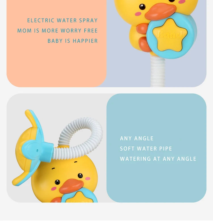 New Baby Bath Kids Toys Rainbow Shower Pipeline Yellow Ducks Slide Tracks Bathroom Educational Water Game for Children Gifts Toy
