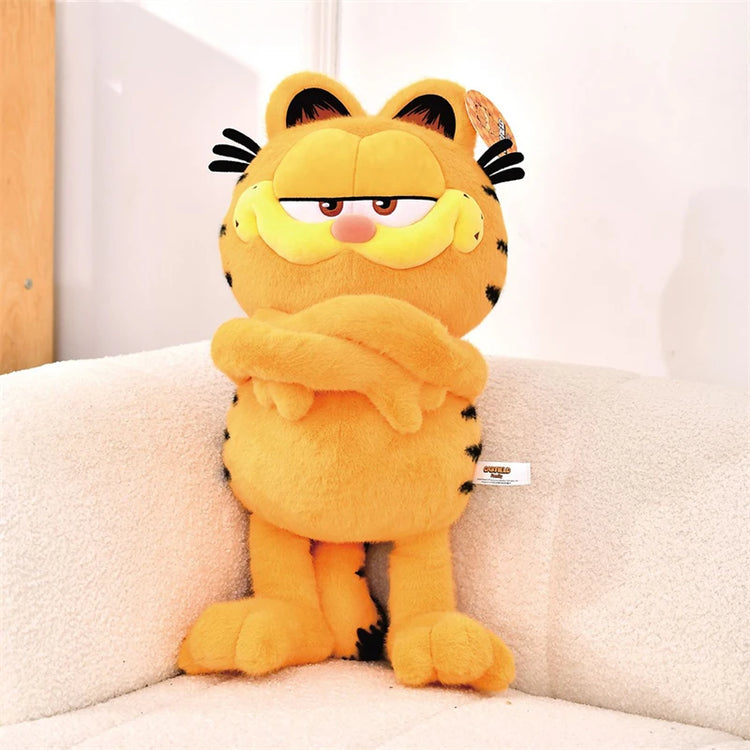 Original Garfield Family Plush Toys – Cute Cartoon Garfield & Odie Soft Stuffed Animals, Kawaii Peluche Dolls, Perfect Birthday Gifts for Kids & Fans