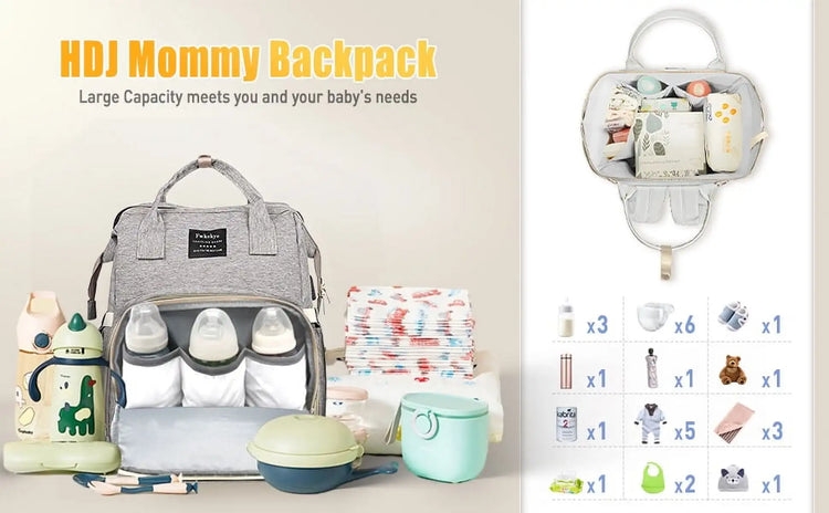 Nappy Backpack Bag Mummy Large Capacity Bag Mom Baby Multi-Function Waterproof Outdoor Travel Diaper Bags