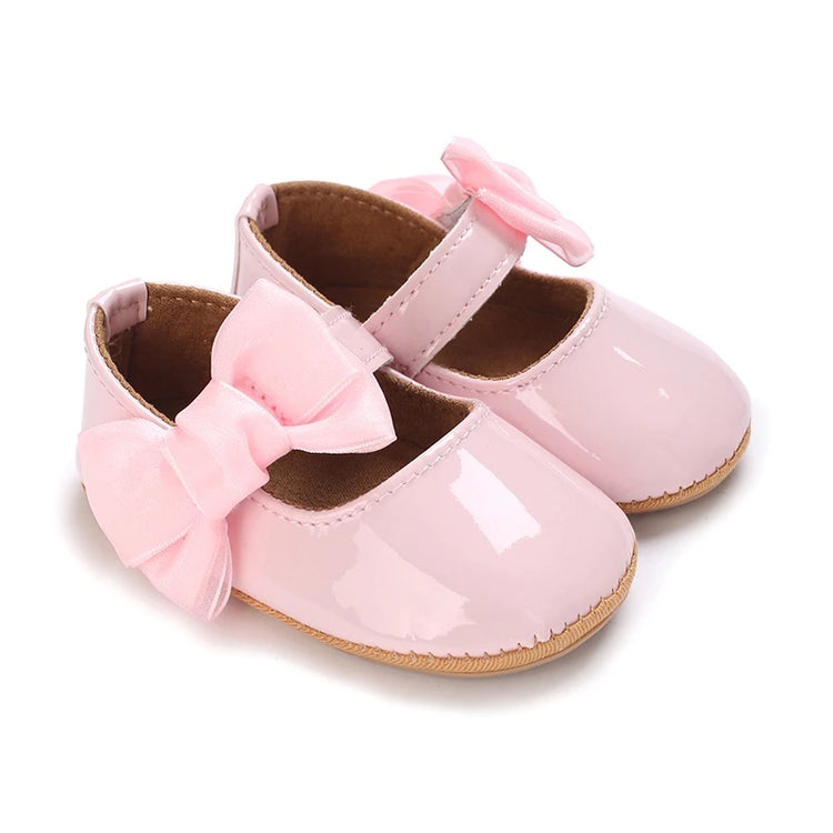 Adorable Baby Girls Bowknot Soft Sole Flats – Non-Slip First Walker Princess Shoes for Summer