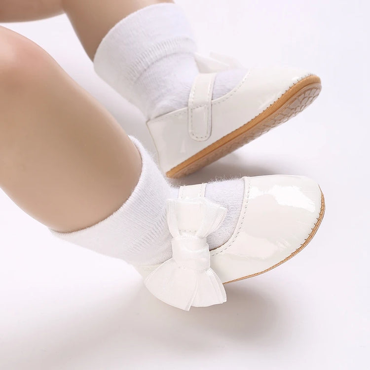 Adorable Baby Girls Bowknot Soft Sole Flats – Non-Slip First Walker Princess Shoes for Summer