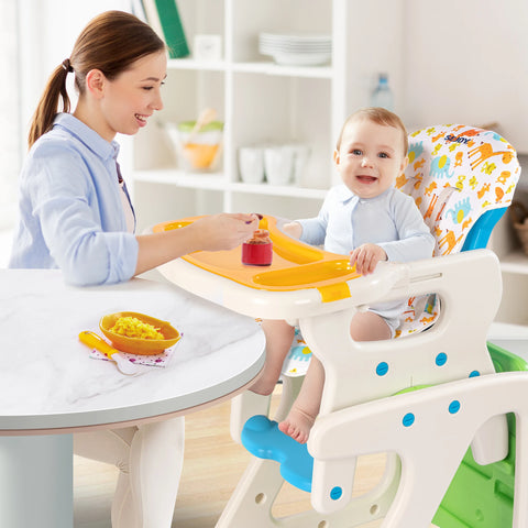 Sejoy 3-in-1 High Chair for Babies & Toddlers – Adjustable Backrest, Removable Tray & Washable Cushion – ASTM & CPC Certified Feeding Chair