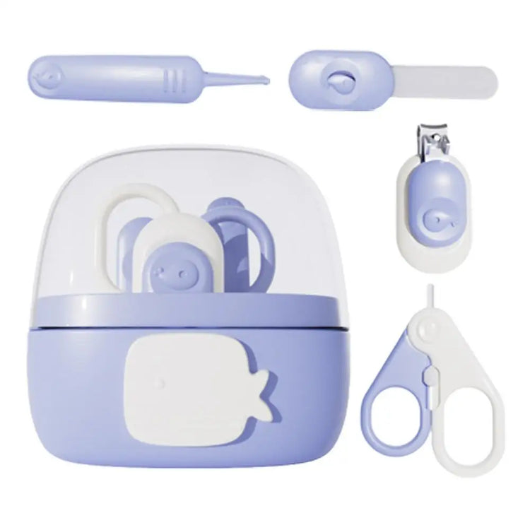 Baby Nail Kit 4-in-1 Cartoon Fingernail Clippers Grooming Care Nail Scissors Set Manicure Care Safe Clippers Scissors File