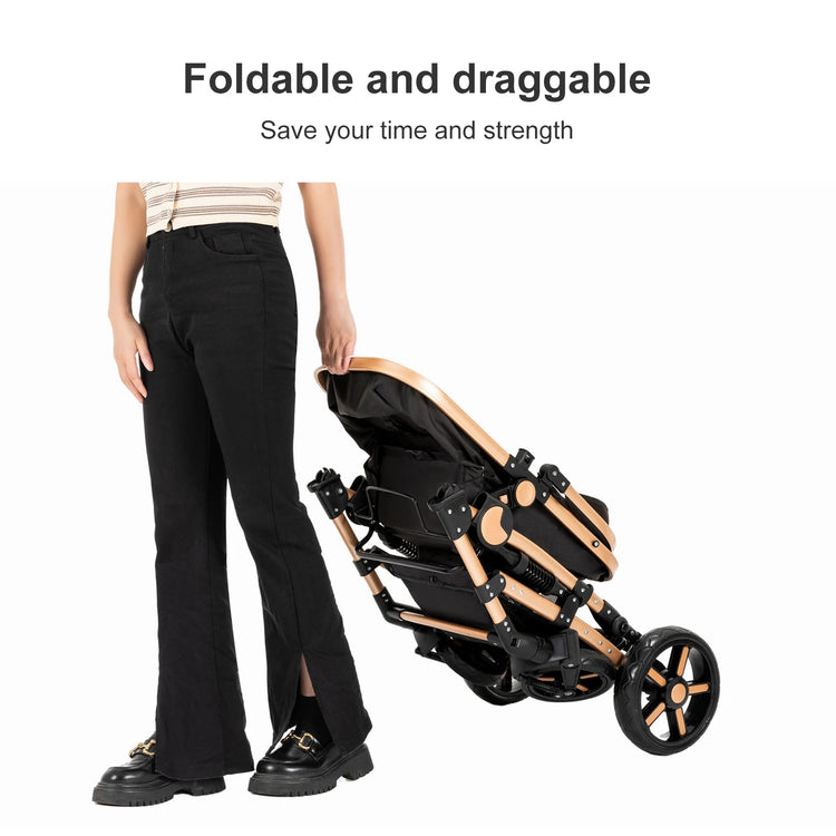 High quality newborn Lightweight Baby Stroller Folding Cart Comfort Baby Stroller 3 in 1 Child Safety Seat With ISOfix