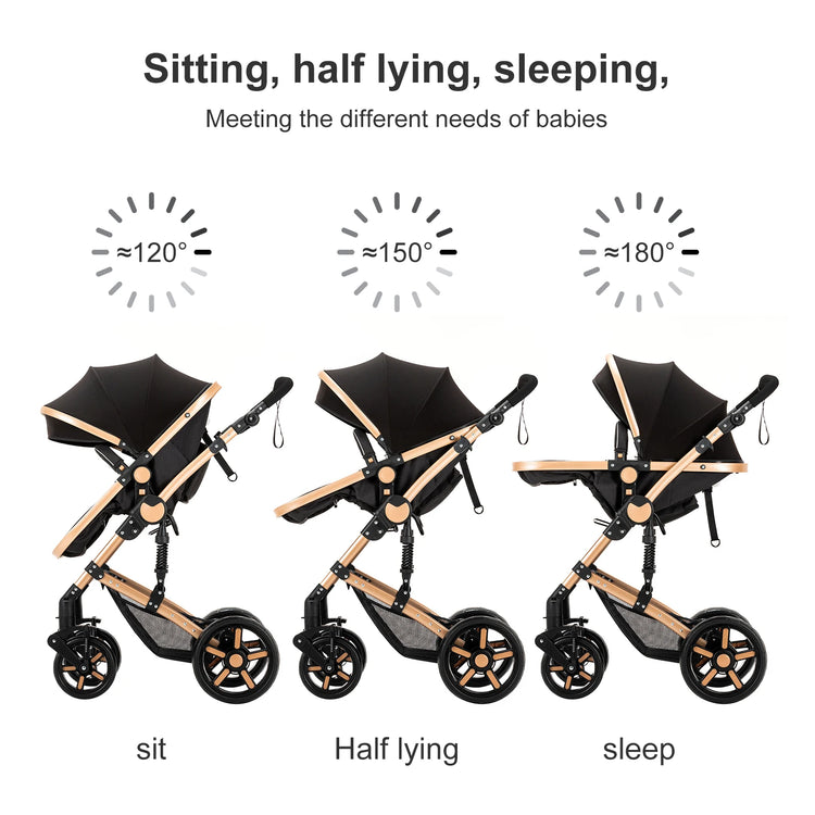 High quality newborn Lightweight Baby Stroller Folding Cart Comfort Baby Stroller 3 in 1 Child Safety Seat With ISOfix