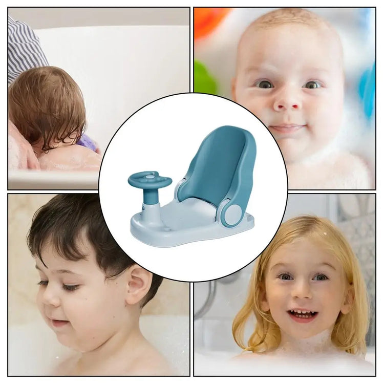 Toddler Bathtub Seat Toddler Shower Seat With Adjustable Backrest Portable Baby Bath Chair With Suction Cup Base Non-Slip Bath