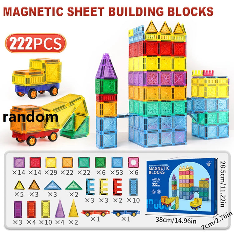 Colorful 3D Magnetic Building Blocks for Kids – Educational DIY STEM Toys to Enhance Fine Motor Skills, Creative Magnet Bricks for Toddlers & Children Ages 3+