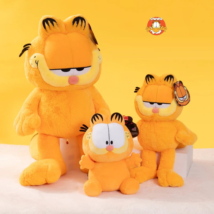Original Garfield Family Plush Toys – Cute Cartoon Garfield & Odie Soft Stuffed Animals, Kawaii Peluche Dolls, Perfect Birthday Gifts for Kids & Fans