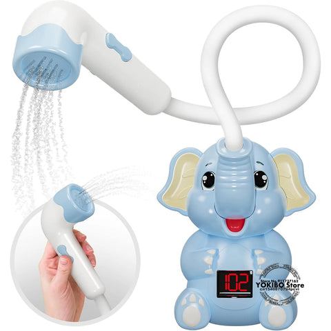 Baby Bath Toys Bath Shower with Shower Thermometer Electric Elephant Water Spray Water Toys for Kids Tathtub Toys for Toddlers