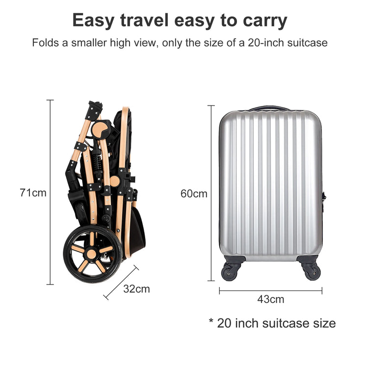 2-in-1 Lightweight Baby Stroller β Foldable Travel System for Newborn to Toddler | Comfort Ride & Free Shipping