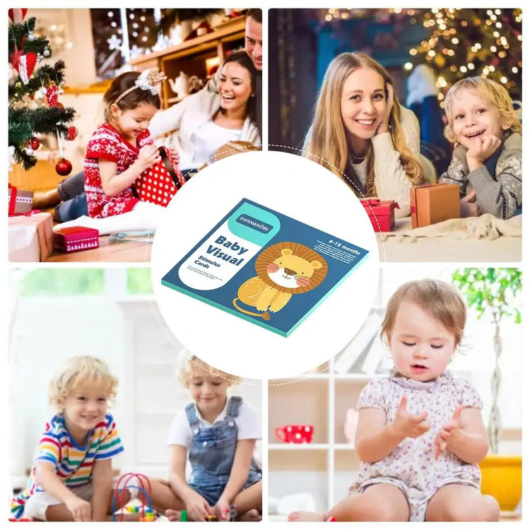 Visual Stimulation Flashcards Sensory Developmental Black White Card Brain Development Toys Black And White Cards For Kids Aged