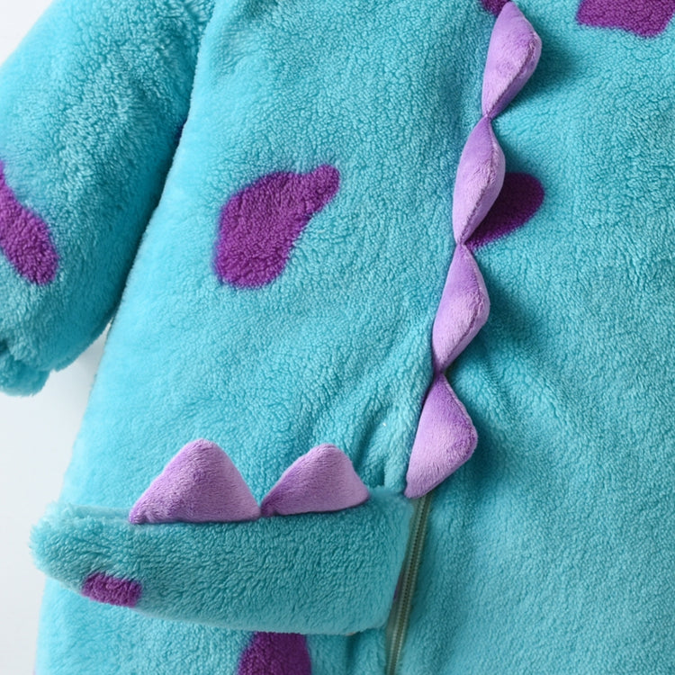Lioraitiin Baby Fleece Jumpsuit – Infant Cartoon Animal Horn Hooded Winter Snowsuit Romper for Boys & Girls (0-3 Years)