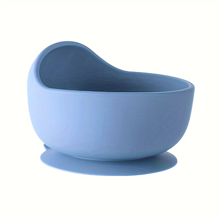 6 Pieces Silicone Baby Feeding Set Baby Plates and Bowls Set with Adjustable Bib Suction Bowl Suction Divided Plate Straw Cup