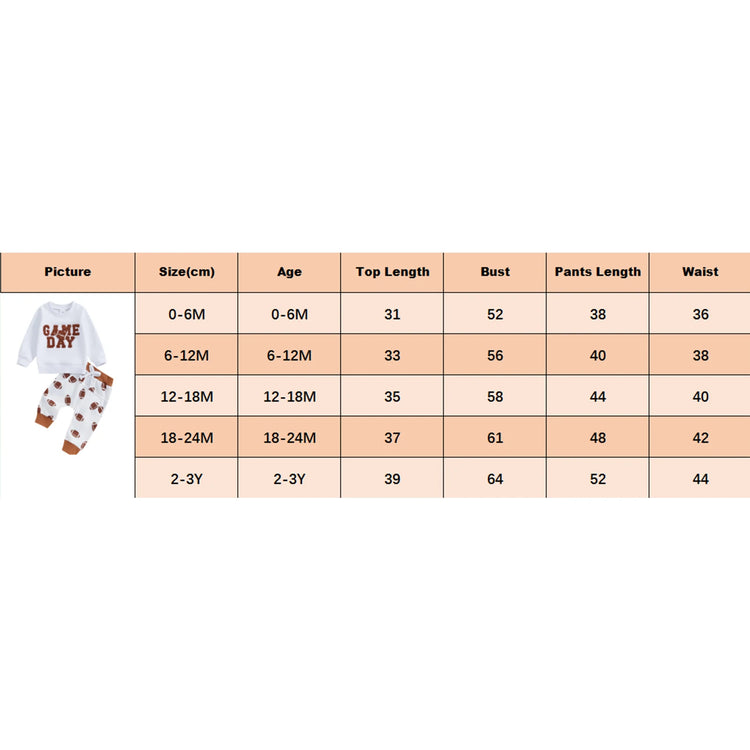 π§ Baby Boy 2Pcs Football Outfit β Sweatshirt + Trousers Set