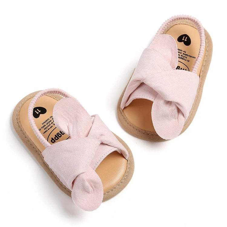 Adorable Baby Girl Sandals with Bowknot – Soft Non-Slip Sole Princess First Walker Shoes for Summer, Beach & Party