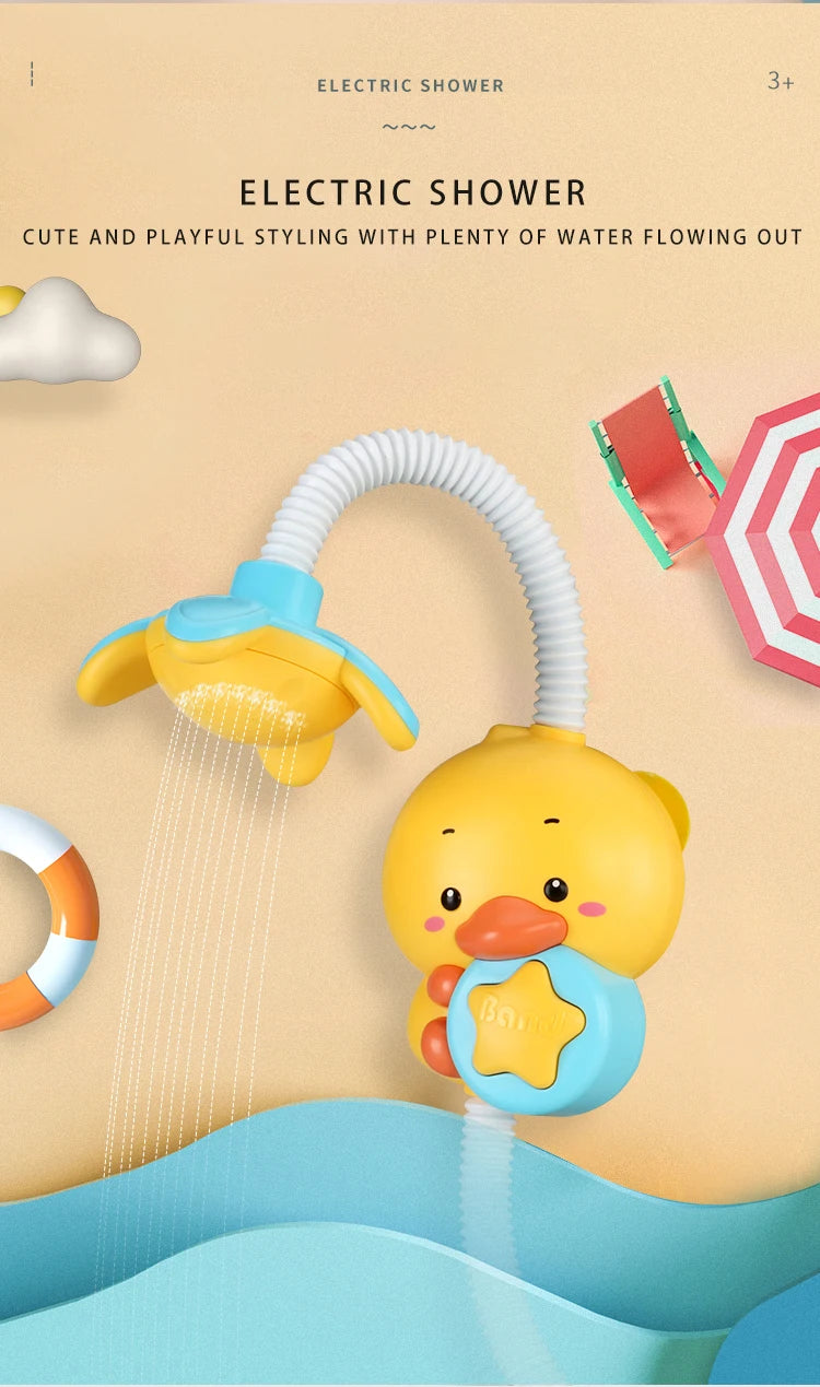 New Baby Bath Kids Toys Rainbow Shower Pipeline Yellow Ducks Slide Tracks Bathroom Educational Water Game for Children Gifts Toy
