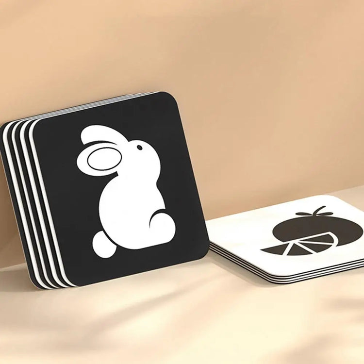 Visual Stimulation Flashcards Sensory Developmental Black White Card Brain Development Toys Black And White Cards For Kids Aged