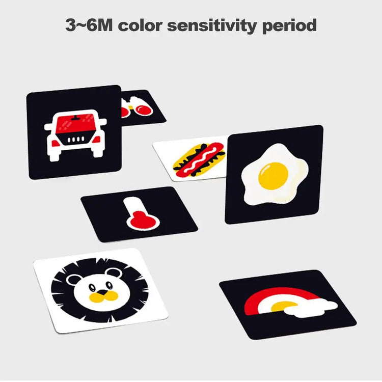 Visual Stimulation Flashcards Sensory Developmental Black White Card Brain Development Toys Black And White Cards For Kids Aged
