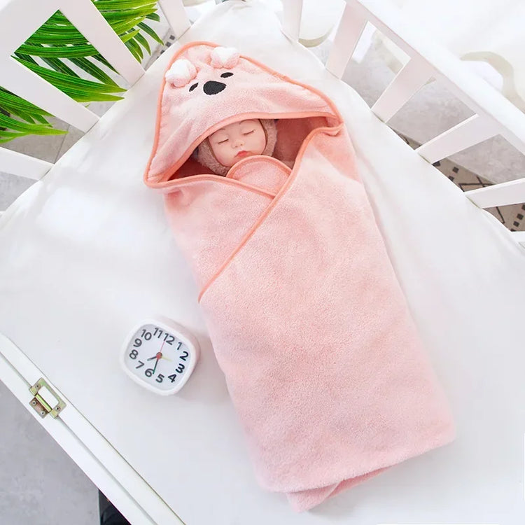 Newborn Baby Bath Towel Baby Towel Hooded Newborn Baby Blankets Newborn Velvet Swaddle Blanket Infant Towels Kids Beach Blanket