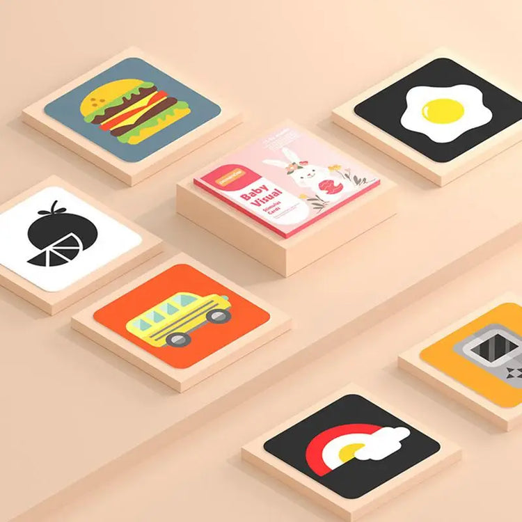 Visual Stimulation Flashcards Sensory Developmental Black White Card Brain Development Toys Black And White Cards For Kids Aged