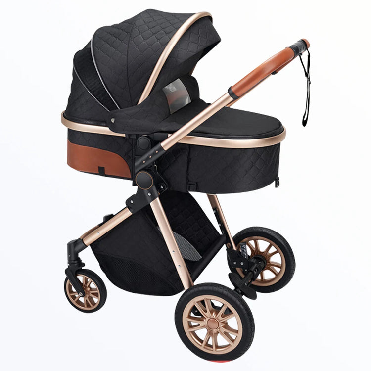High Landscape Baby Stroller – Foldable 2-in-1 Travel Pram for Newborns & Toddlers (0–3 Years)
