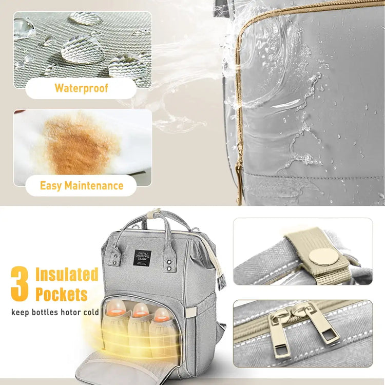 Nappy Backpack Bag Mummy Large Capacity Bag Mom Baby Multi-Function Waterproof Outdoor Travel Diaper Bags