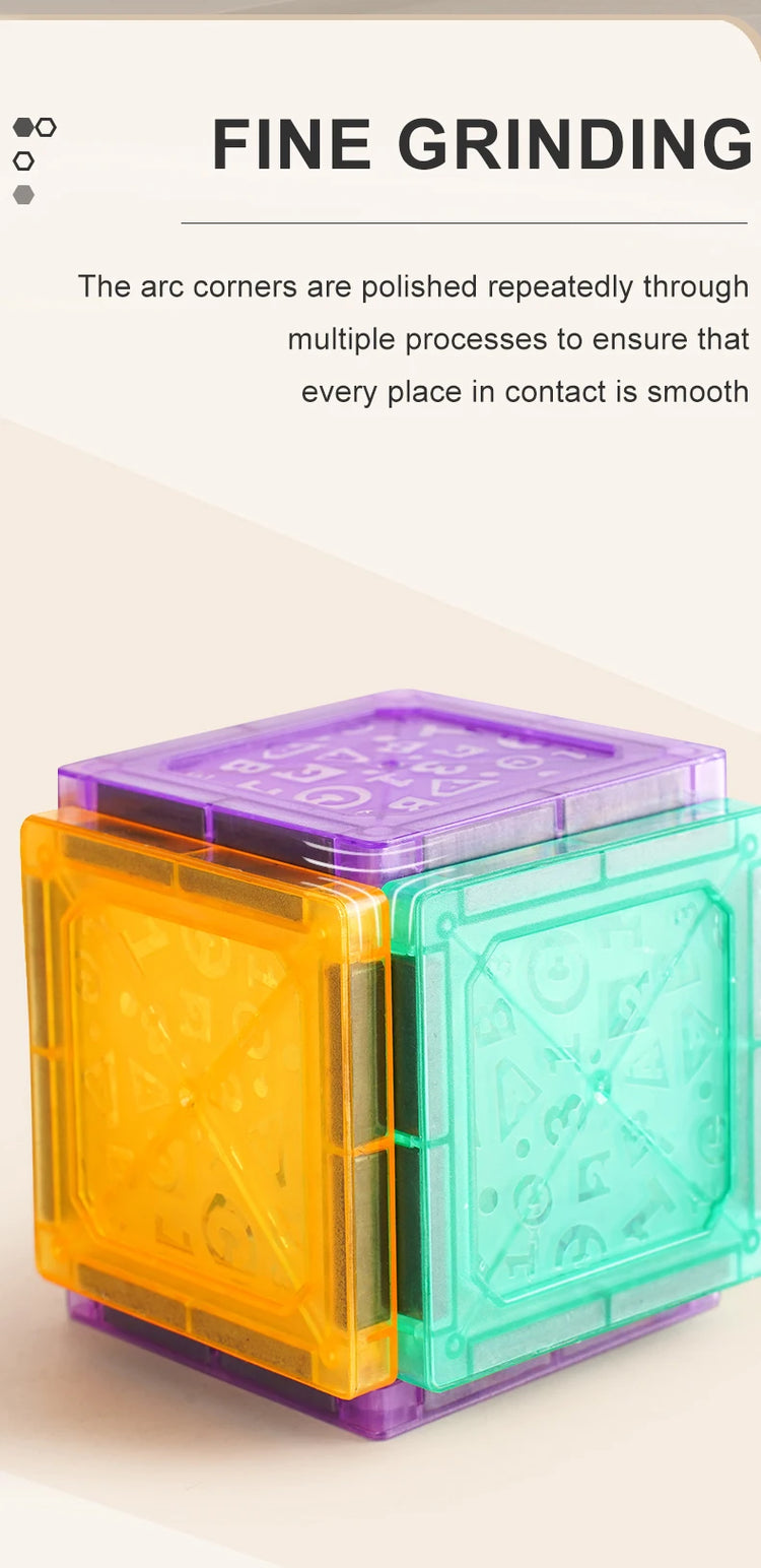 Colorful 3D Magnetic Building Blocks for Kids – Educational DIY STEM Toys to Enhance Fine Motor Skills, Creative Magnet Bricks for Toddlers & Children Ages 3+