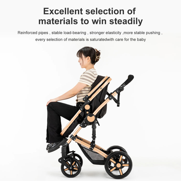 High quality newborn Lightweight Baby Stroller Folding Cart Comfort Baby Stroller 3 in 1 Child Safety Seat With ISOfix