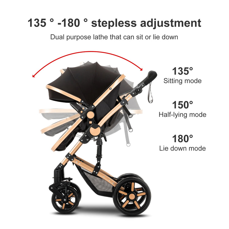 High quality newborn Lightweight Baby Stroller Folding Cart Comfort Baby Stroller 3 in 1 Child Safety Seat With ISOfix