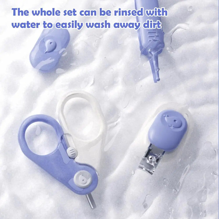 Baby Nail Kit 4-in-1 Cartoon Fingernail Clippers Grooming Care Nail Scissors Set Manicure Care Safe Clippers Scissors File