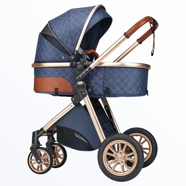 High Landscape Baby Stroller – Foldable 2-in-1 Travel Pram for Newborns & Toddlers (0–3 Years)