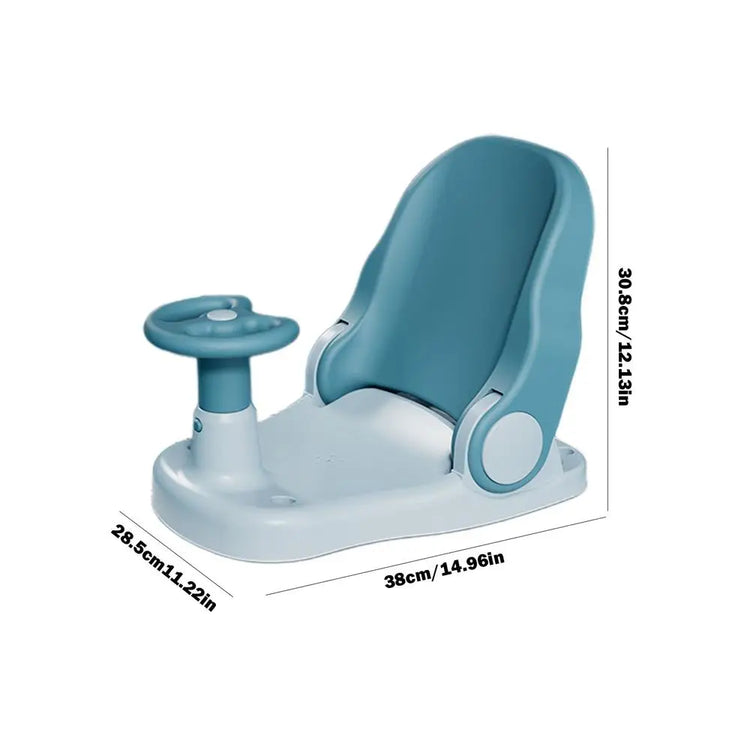Toddler Bathtub Seat Toddler Shower Seat With Adjustable Backrest Portable Baby Bath Chair With Suction Cup Base Non-Slip Bath
