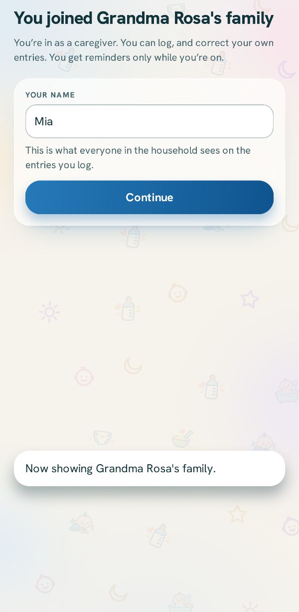 The note that says you joined