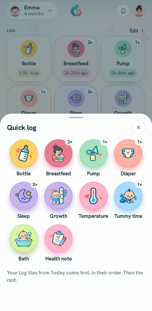 Quick log, with every module