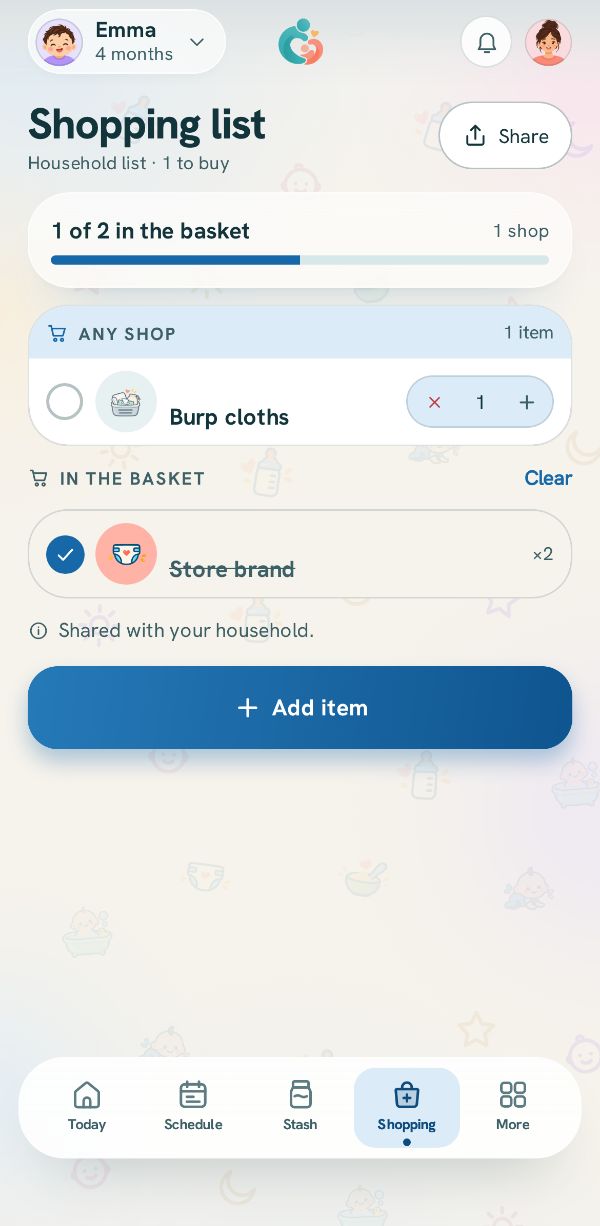 One item in the basket