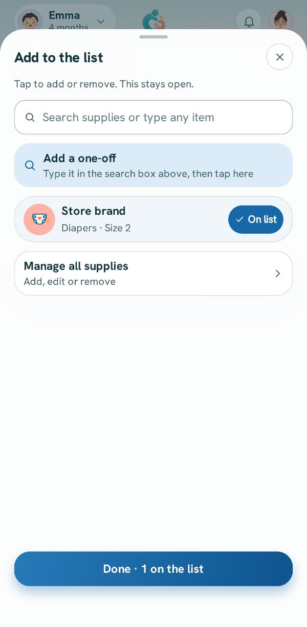 The supply ticked onto the list