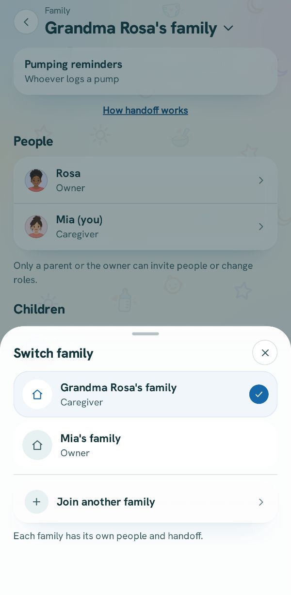 Switch family with two families