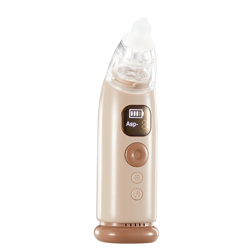 Electric Baby Nose Vacuum Cleaner – Adjustable Nasal Aspirator for Infants & Toddlers, Rechargeable with HD Display, Music & Lights, 3 Silicone Nozzles & Suction Levels