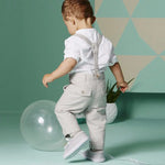 Bobora Baby Boy Toddler 2-Piece Set – Formal Shirt & Bib Pants for Wedding, Party & Daily Wear (Spring/Autumn)