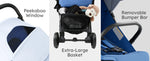 MAMAZING Ultra Air X Portable Baby Stroller 9.9lbs Carbon Fiber Frame with Safety Belt & Storage (BLUE)
