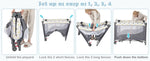 Pack and Play, 5 in 1 Baby Bedside Sleeper with Bassinet, Diaper Changer, Mattress, Carry Bag, Music Box Hanging Toys (Bear)
