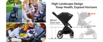 EMU Reversible Baby Stroller with Reversible Seat Full-Size Infant Stroller with Full Recline Cockpit Compact Foldable Pram Carr
